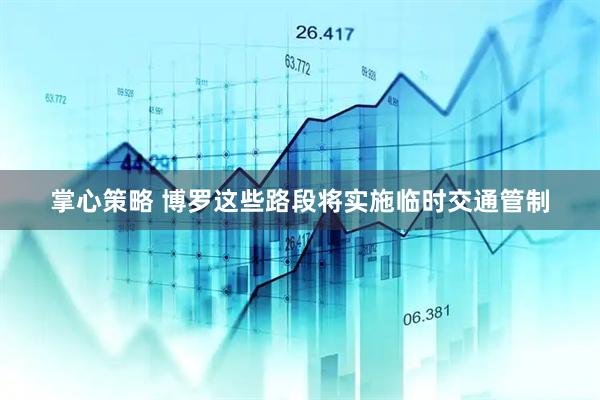 掌心策略 博罗这些路段将实施临时交通管制