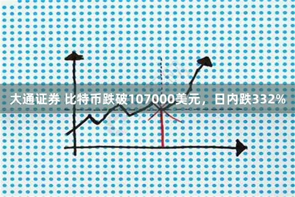 大通证券 比特币跌破107000美元，日内跌332%